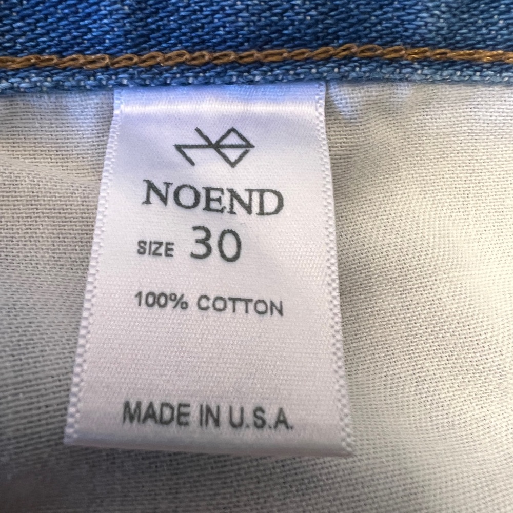 Noend Slim Straight Button-fly Crop Jeans - Size 30 -100% cotton - USA Made - Picture 8 of 12